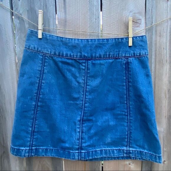 Free people denim mini skirt size 6 - Picture 6 of 7